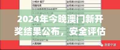 2024年今晚澳门新开奖结果公布，安全评估策略_个人版ODS705.26