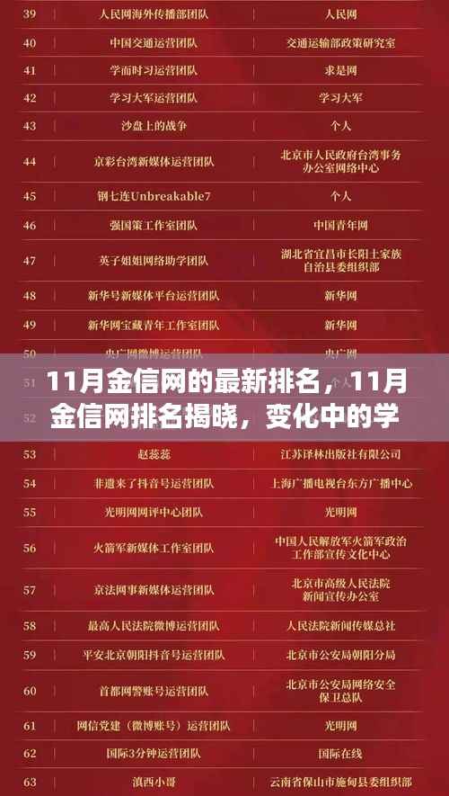 11月金信网排名揭晓，变化中的学习之旅，共赴阳光未来