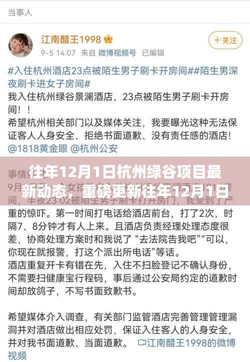 往年12月1日杭州绿谷项目掀起新篇章,最新动态与重磅更新